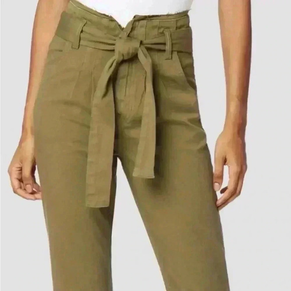 Hudson Remi High Rise Paperbag Jeans in Olive - Picture 1 of 13